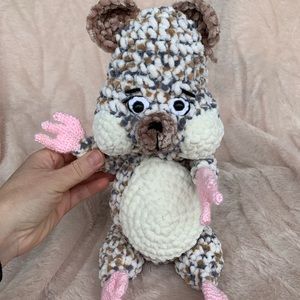 Handmade plush cute hamster. Sitting size 27cm/ 10 1/2inch.  Condition: new.